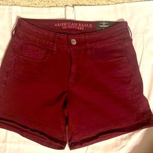 American Eagle Maroon Shorts, never worn, not short shorts.